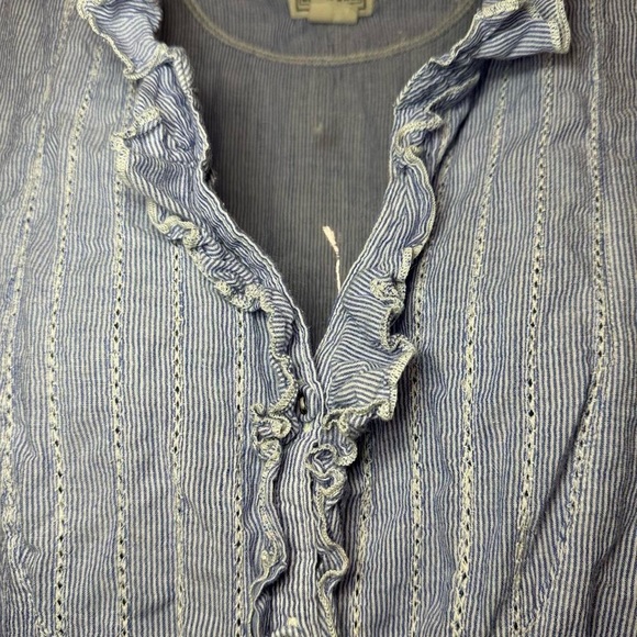 Converse vintage Y2K Blue Button-Up Dress with Ruffle Details - Picture 3 of 8